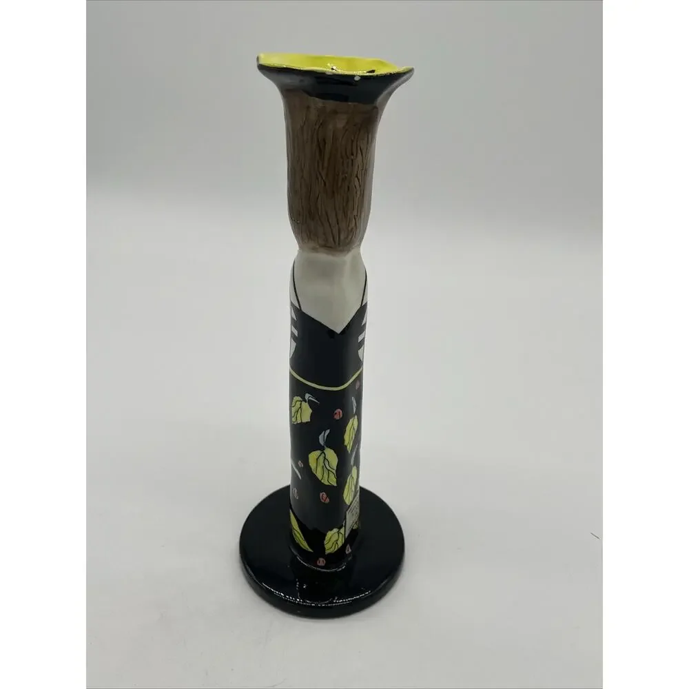 Susan Paley Bella Casa 10.5” Candle Holder Bud Vase Ganz Colorful Art Sculpture